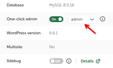 One-click admin One-click admin