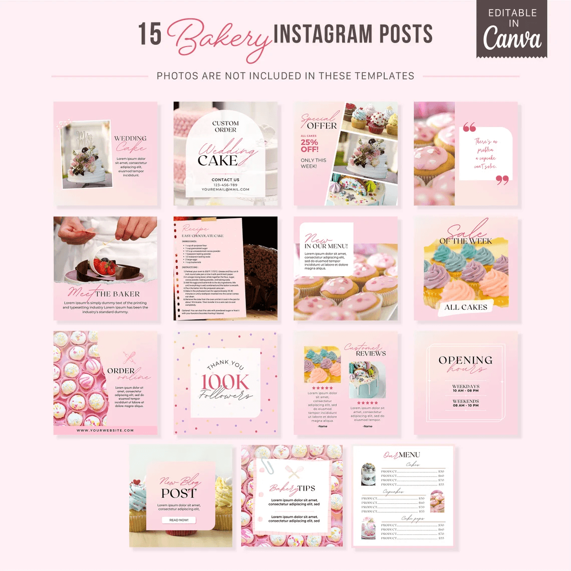 Bakery Instagram Post Templates