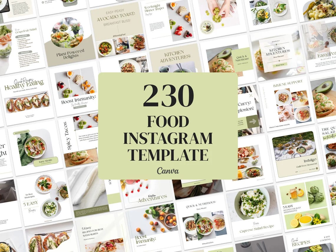 Nutrition Instagram Template Food