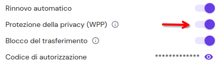 Privacy dominio Privacy dominio