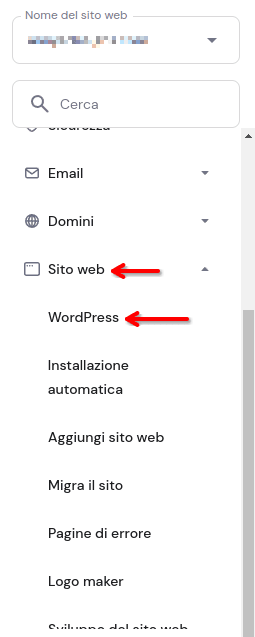 Sito web WordPress